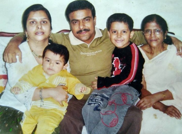 Family photograph — Kalpana with her son and grandchildren
