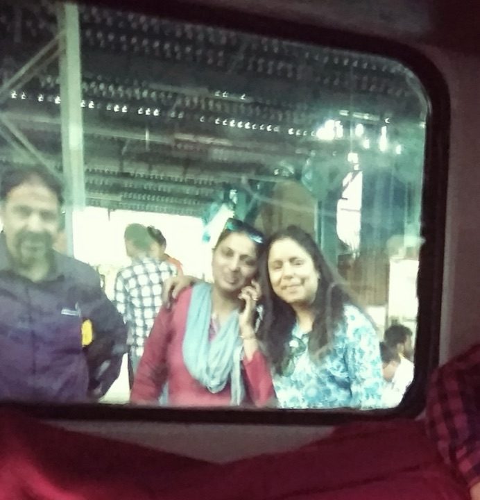 Kalpana seeing her brother and sister-in-law off at the station