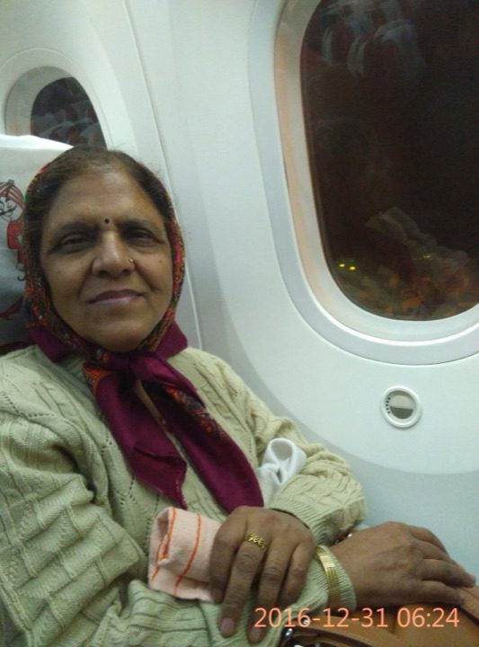 Kalpana on her first flight