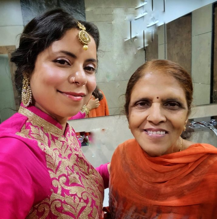A selfie with her daughter at a family wedding